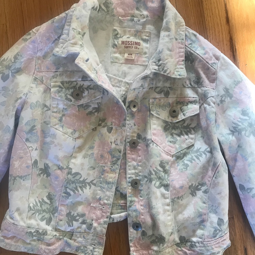 Floral jean jacket